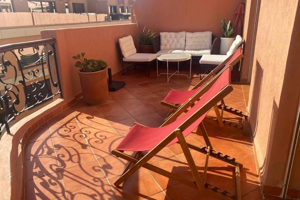 Sunny Terrace & Comfy Beds In Marrakech Apartment Marrakesh Ngoại thất bức ảnh